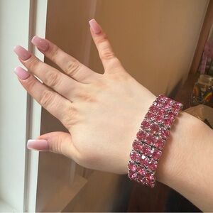 Chic Pink Gemstone Bracelet